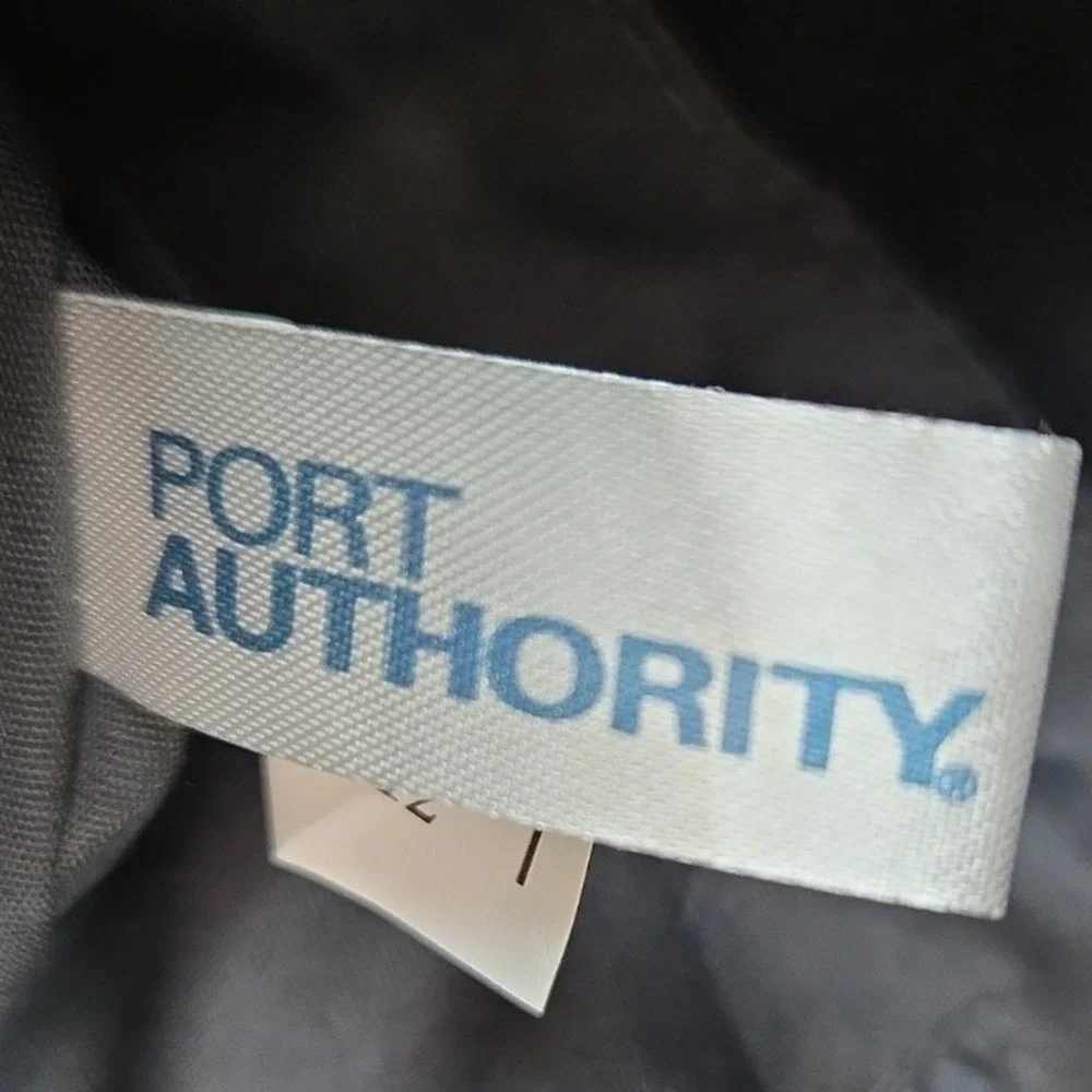 Port Authority B118 Black Canvas Tote Bag NEW 100% Cotton Cream Straps‎